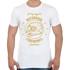PRINTFASHION A legnagyobb motorosok - Triumph - Férfi póló - Fehér férfi póló
