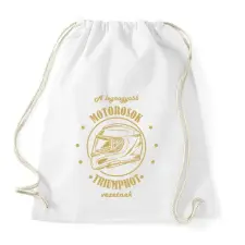 PRINTFASHION A legnagyobb motorosok - Triumph - Sportzsák, Tornazsák - Fehér tornazsák