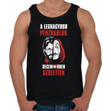 PRINTFASHION A legnagyobb pénzrablók decemberben születtek - Férfi atléta - Fekete atléta, trikó