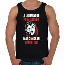 PRINTFASHION A legnagyobb pénzrablók márciusban születtek - Férfi atléta - Fekete atléta, trikó