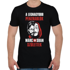 PRINTFASHION A legnagyobb pénzrablók márciusban születtek - Férfi póló - Fekete férfi póló