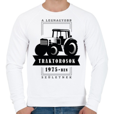 PRINTFASHION A legnagyobb traktorosok - Évszámmal - Férfi pulóver - Fehér