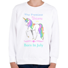 PRINTFASHION A legszebb egyszarvúak júniusban születnek - Gyerek pulóver - Fehér gyerek pulóver, kardigán