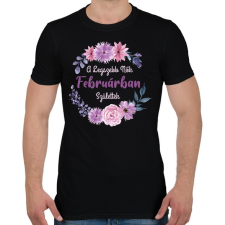 PRINTFASHION A legszebb nők februárban születtek - Férfi póló - Fekete férfi póló