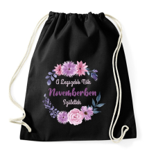 PRINTFASHION A legszebb nők novemberben születtek - Sportzsák, Tornazsák - Fekete tornazsák