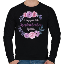 PRINTFASHION A legszebb nők szeptemberben születtek - Férfi pulóver - Fekete férfi pulóver, kardigán