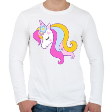 PRINTFASHION A legszebb unikornis - Férfi hosszú ujjú póló - Fehér férfi póló