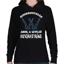 PRINTFASHION A levegő kiváltság - Női kapucnis pulóver - Fekete női pulóver, kardigán