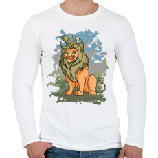 PRINTFASHION A leveli oroszlán - Férfi hosszú ujjú póló - Fehér