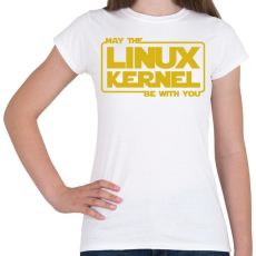 PRINTFASHION A Linux Kernel legyen veled - Női póló - Fehér