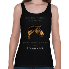 PRINTFASHION A ló ember nélkül - Női atléta - Fekete női trikó