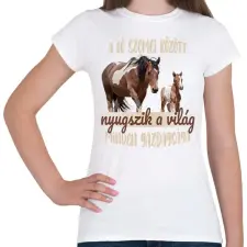 PRINTFASHION A ló szemei között - Női póló - Fehér női póló