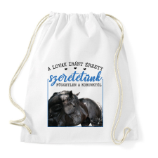 PRINTFASHION A lovak iránt érzet szeretetünk - Sportzsák, Tornazsák - Fehér tornazsák