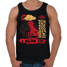 PRINTFASHION A majom éve - Férfi atléta - Fekete atléta, trikó