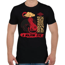 PRINTFASHION A majom éve - Férfi póló - Fekete férfi póló