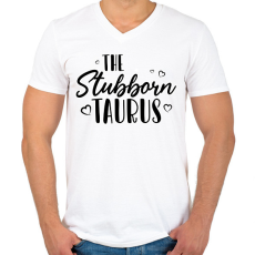 PRINTFASHION A makacs bika - Férfi V-nyakú póló - Fehér