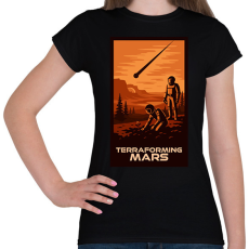 PRINTFASHION A Mars terraformálása - Női póló - Fekete