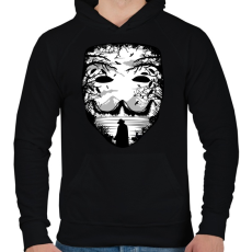 PRINTFASHION A maszk - Vérbosszú - Férfi kapucnis pulóver - Fekete