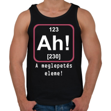 PRINTFASHION A meglepetés eleme  - Férfi atléta - Fekete atléta, trikó