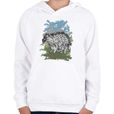 PRINTFASHION A méhészsün - Gyerek kapucnis pulóver - Fehér gyerek pulóver, kardigán