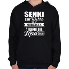 PRINTFASHION A mercisek tökéletesek! - Gyerek kapucnis pulóver - Fekete gyerek pulóver, kardigán