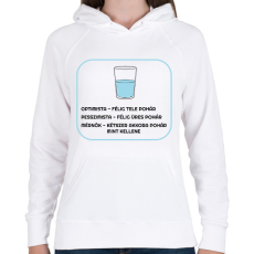 PRINTFASHION A mérnök szerint - Női kapucnis pulóver - Fehér