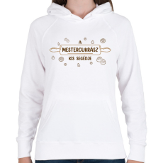 PRINTFASHION A mestercukrász kis segédje - Női kapucnis pulóver - Fehér