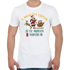 PRINTFASHION A mikulást várom - Férfi póló - Fehér férfi póló