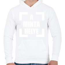 PRINTFASHION a_minta_helye_1 - Férfi kapucnis pulóver - Fehér férfi pulóver, kardigán