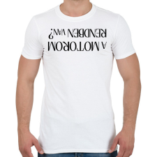 PRINTFASHION a motorom - Férfi póló - Fehér férfi póló