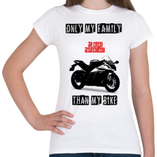 PRINTFASHION A motoromnál fontosabb - Női póló - Fehér