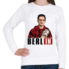 PRINTFASHION A nagy pénzrablás - Berlin - Női pulóver - Fehér női pulóver, kardigán