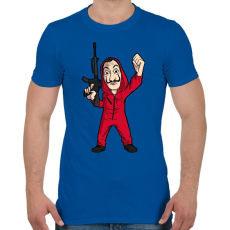 PRINTFASHION A nagy pénzrablás - Férfi póló - Királykék