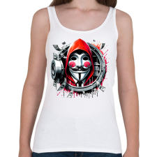 PRINTFASHION A nagy pénzrablás - La casa de papel - Női atléta - Fehér női trikó