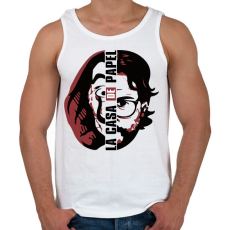 PRINTFASHION A Nagy Pénzrablás - Money Heist - La Casa de Papel - Férfi atléta - Fehér