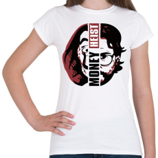 PRINTFASHION A Nagy Pénzrablás - Money Heist - La Casa de Papel - Női póló - Fehér
