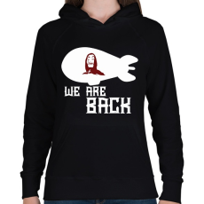 PRINTFASHION A nagy pénzrablás  - Női kapucnis pulóver - Fekete