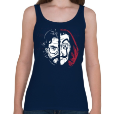 PRINTFASHION A nagy pénzrablás - Professor - Női atléta - Sötétkék női trikó