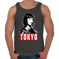 PRINTFASHION A nagy pénzrablás - Tokyo fehér - Férfi atléta - Sötétszürke