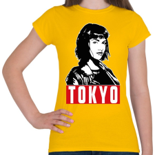 PRINTFASHION A nagy pénzrablás - Tokyo fehér - Női póló - Sárga női póló