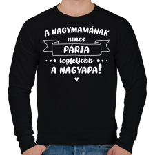 PRINTFASHION A nagymamának nincs párja - Fehér - Férfi pulóver - Fekete férfi pulóver, kardigán
