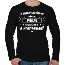 PRINTFASHION A nagypapának nincs párja - Fehér - Férfi hosszú ujjú póló - Fekete férfi póló