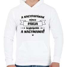 PRINTFASHION A nagypapának nincs párja - Fekete - Férfi kapucnis pulóver - Fehér férfi pulóver, kardigán
