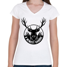 PRINTFASHION A nemzet vadőre - Női V-nyakú póló - Fehér női póló