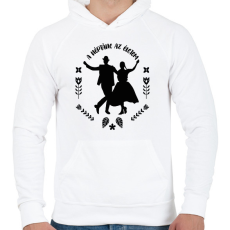 PRINTFASHION A néptánc az életem - Férfi kapucnis pulóver - Fehér