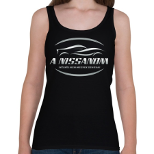 PRINTFASHION A nissanom nélkül - Női atléta - Fekete női trikó