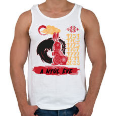 PRINTFASHION A nyúl éve - Férfi atléta - Fehér