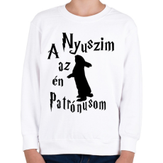 PRINTFASHION A Nyuszim az én Patrónusom - Gyerek pulóver - Fehér