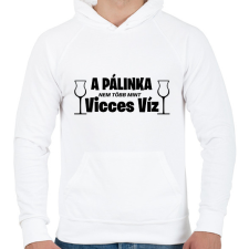 PRINTFASHION A pálinka vicces víz - Férfi kapucnis pulóver - Fehér férfi pulóver, kardigán