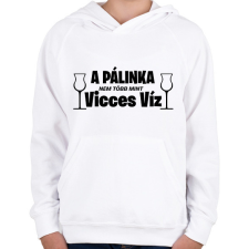 PRINTFASHION A pálinka vicces víz - Gyerek kapucnis pulóver - Fehér gyerek pulóver, kardigán